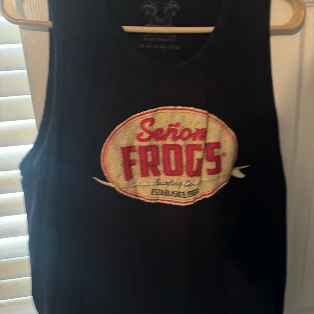 Señor Frogs Black Tank Top for Men